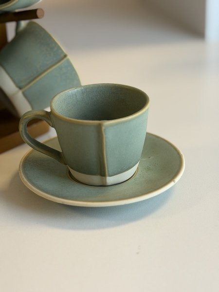 فناجين قهوه معتق/٦ اخضر